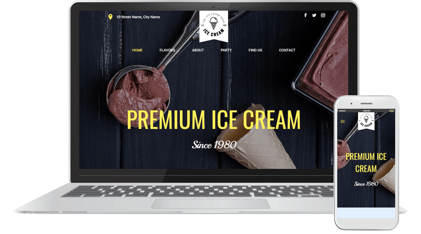 ice cream website