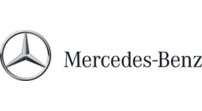 O logotipo da mercedes benz está em um fundo branco.