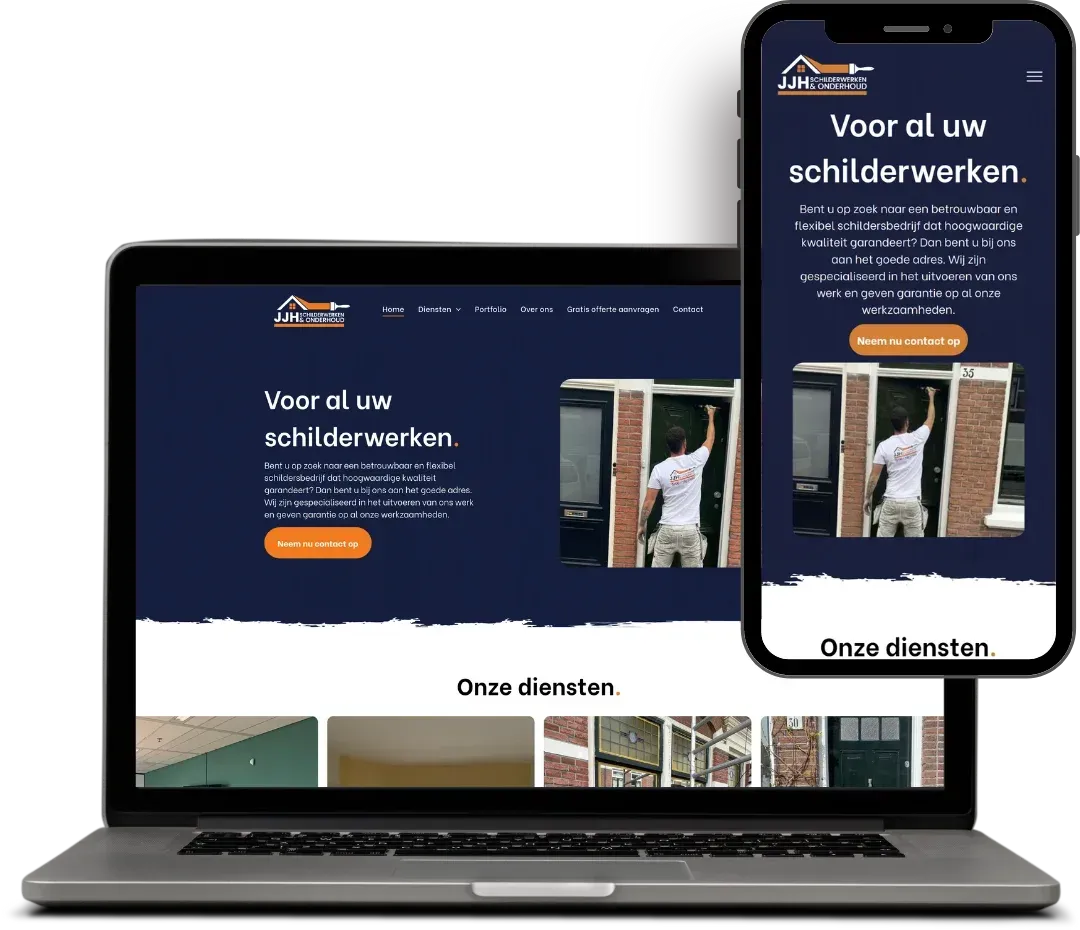 screenshot website van JJH Schilderwerken