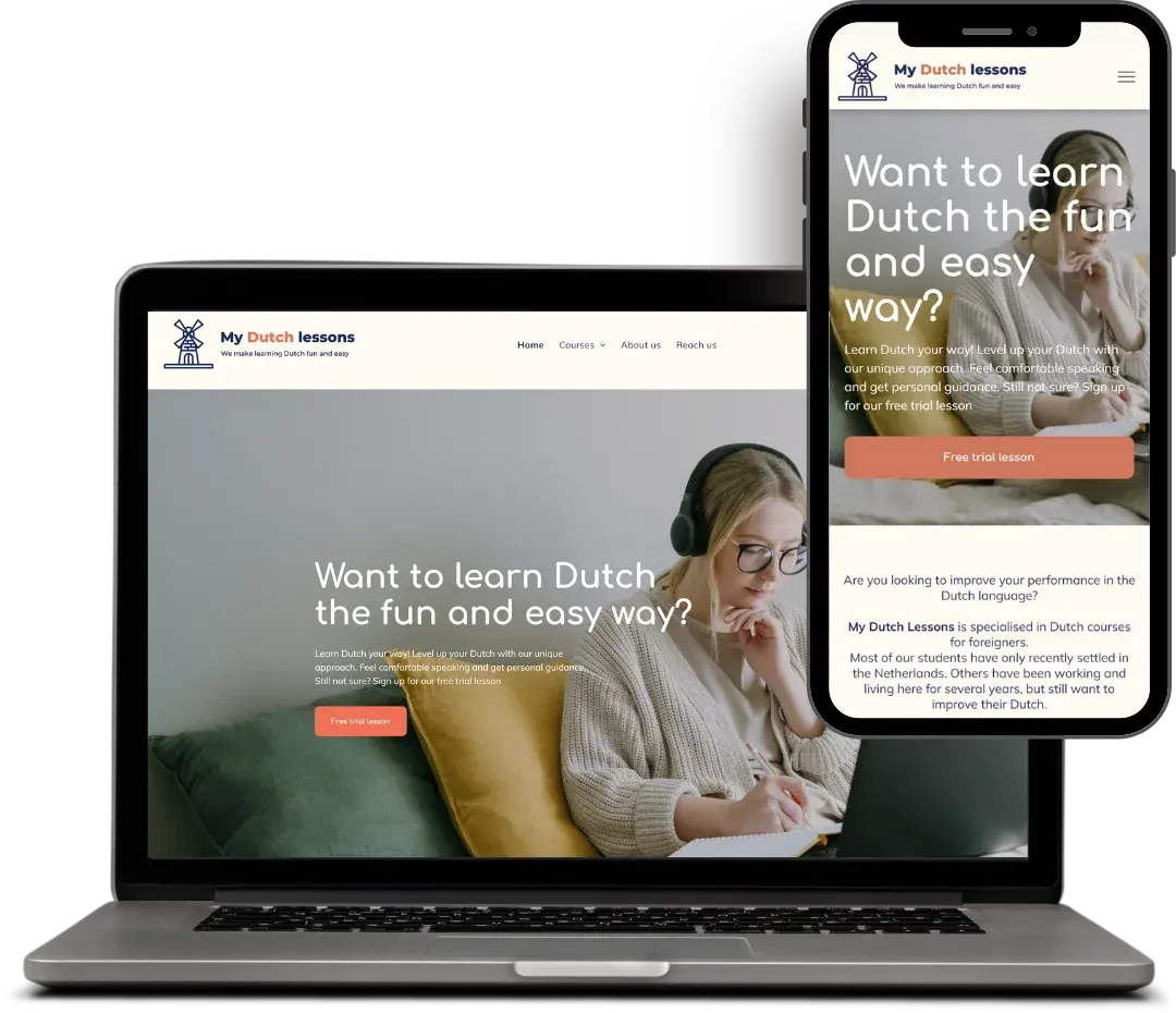 screenshot website van My Dutch Lessons