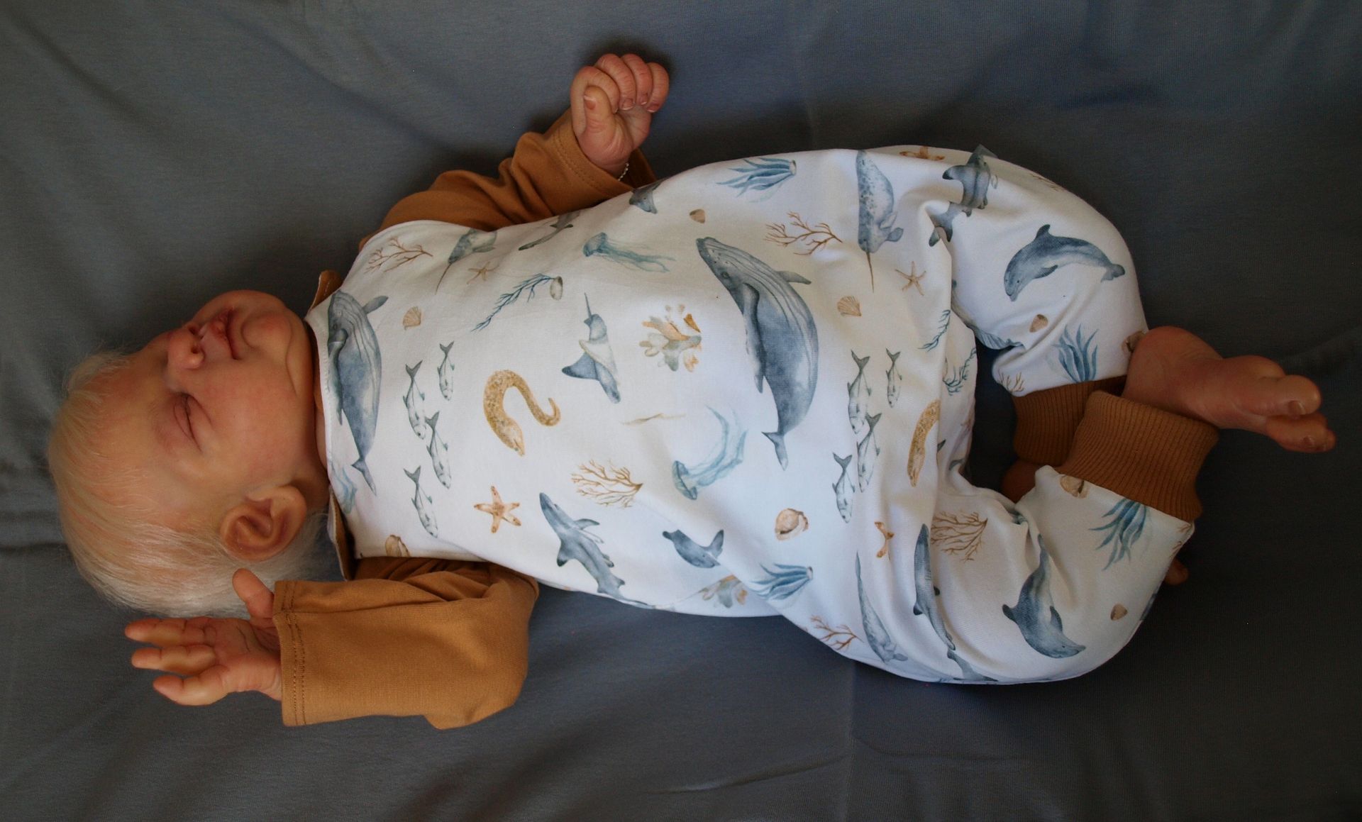 oceaandieren op babypakje, duurzame babykleding