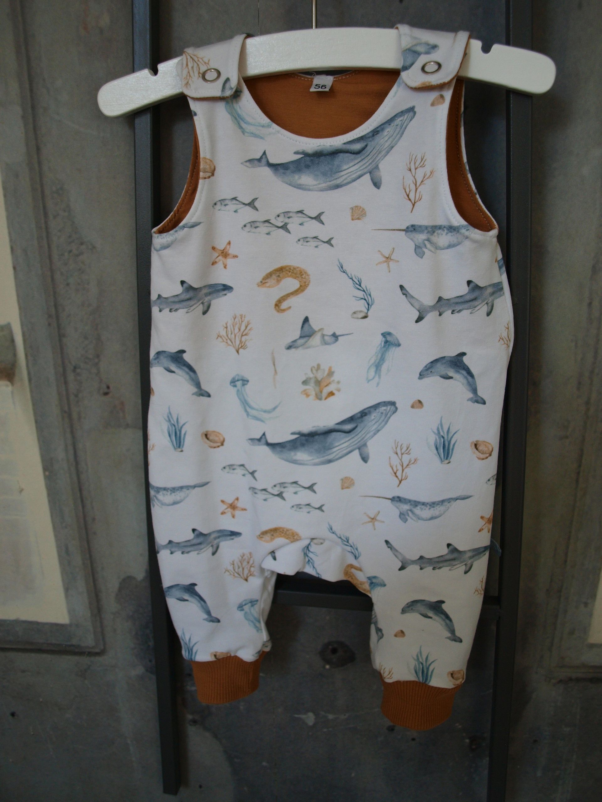 oceaandieren op babypakje, duurzame babykleding