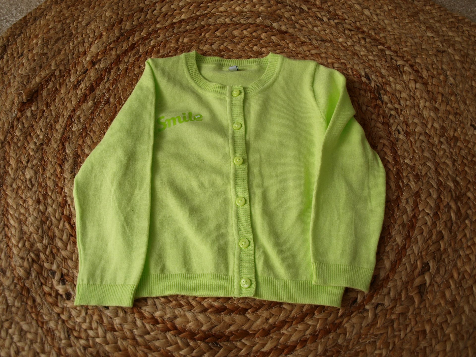 Vestje meisje fel groen-geel, 18-24 maanden