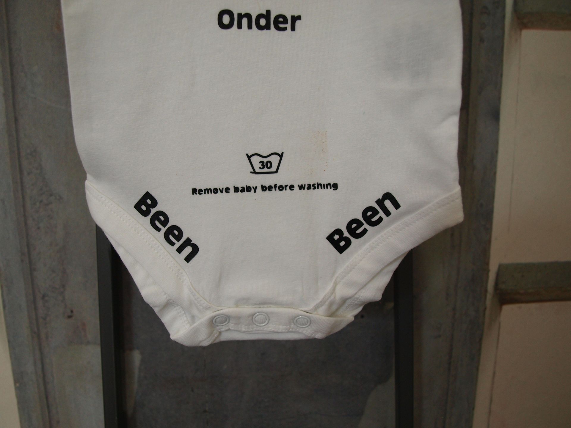 Grappige babyromper , leuk voor de aanstaande vader, babyshower, maat 62-68