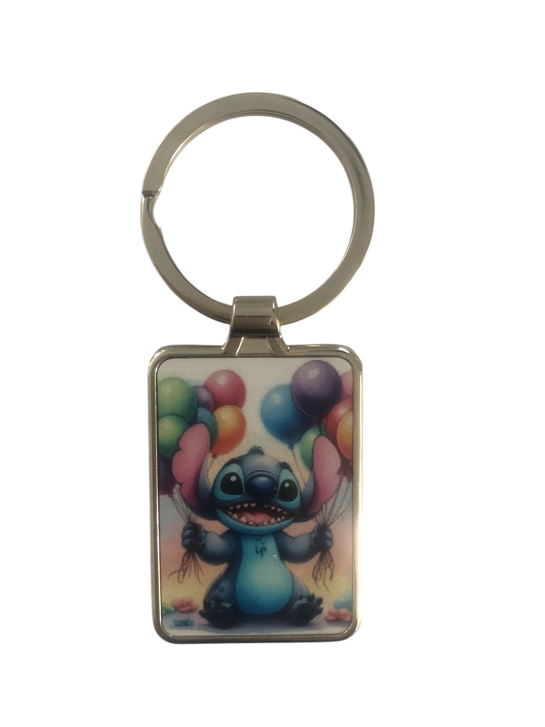 Een sleutelhanger met een afbeelding van Stitch