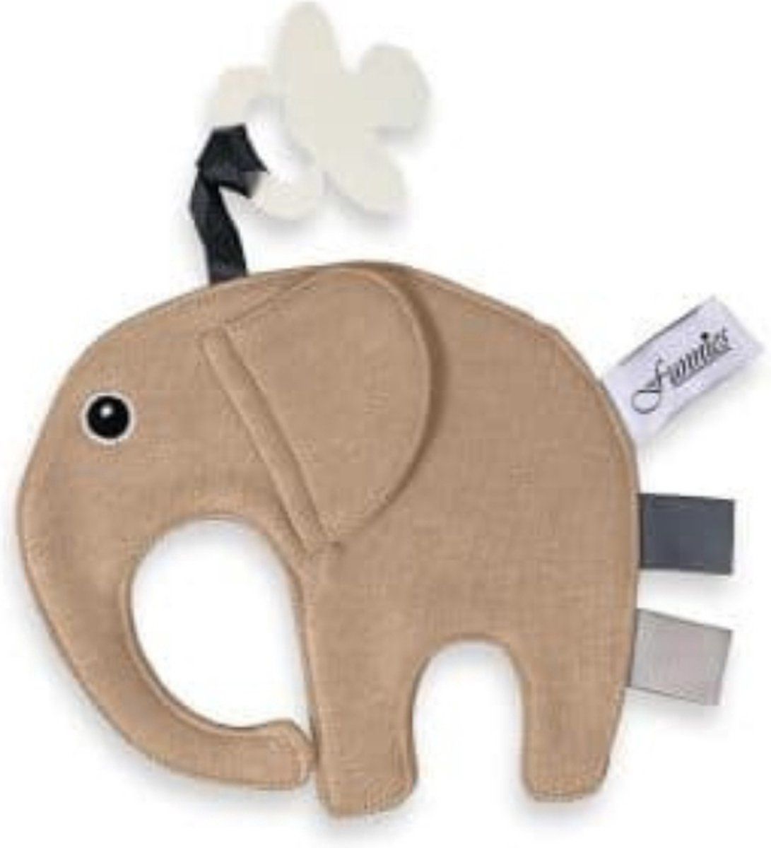 olifantje, speendoekje, labeldoekje, nude om te bedrukken met de naam van de baby