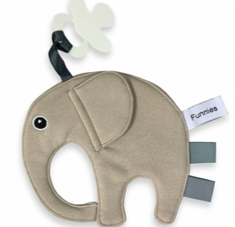 speendoekje, licht beige, natuurtint, leuk om de babynaam op te drukken