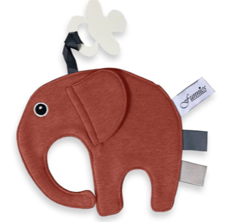 Mooie kleur, speendoekje, met labeltjes
geschikt om te bedrukken met de naam van de baby