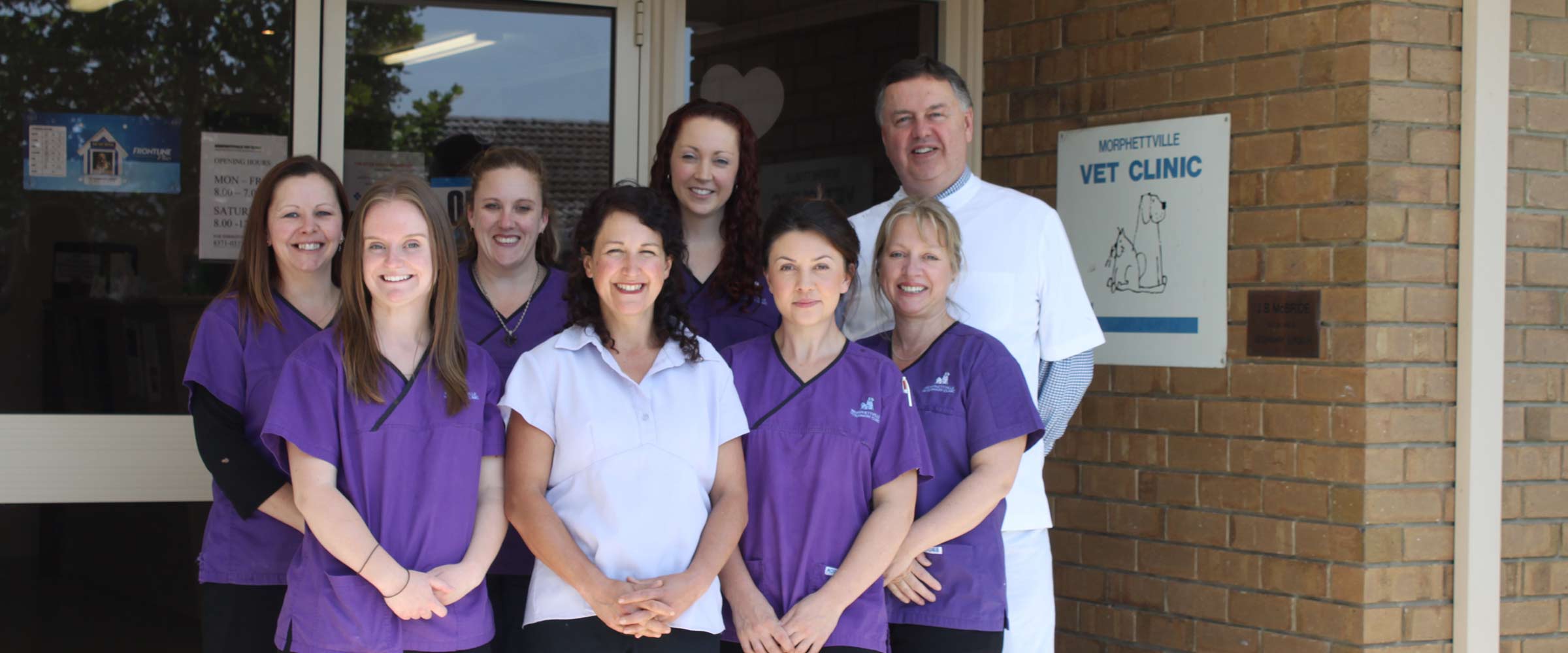 morphettville veterinary clinic our team infront of clinic