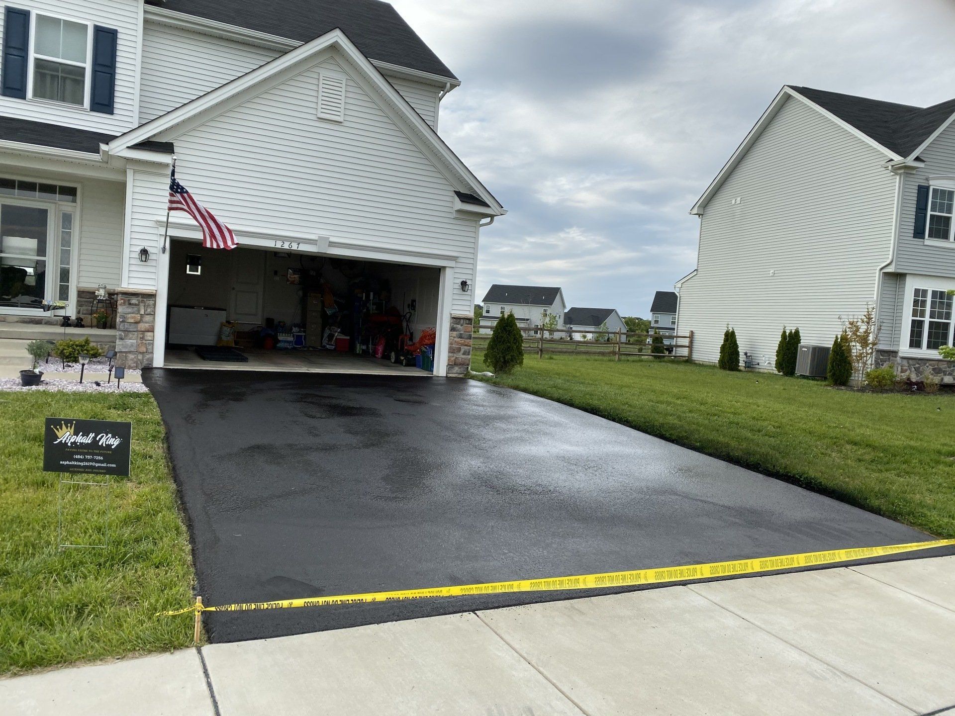 Residential Garage Asphalt Driveway — Wilmington, DE — Asphalt King Sealcoating & Paving LLC