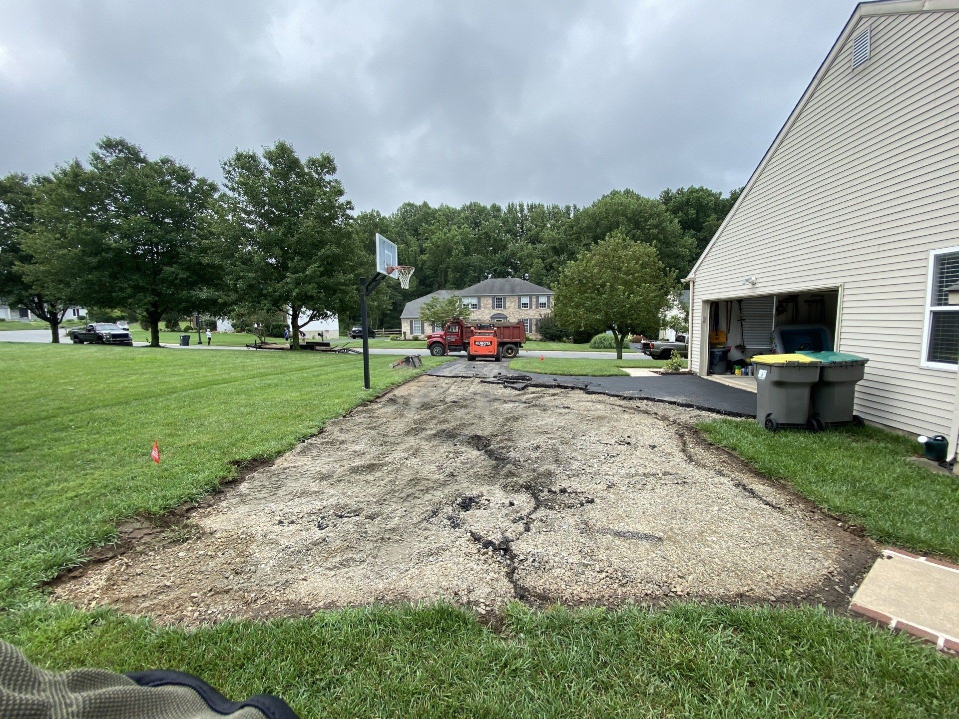 Before Asphalt Installation in Residential Court — Wilmington, DE — Asphalt King Sealcoating & Paving LLC
