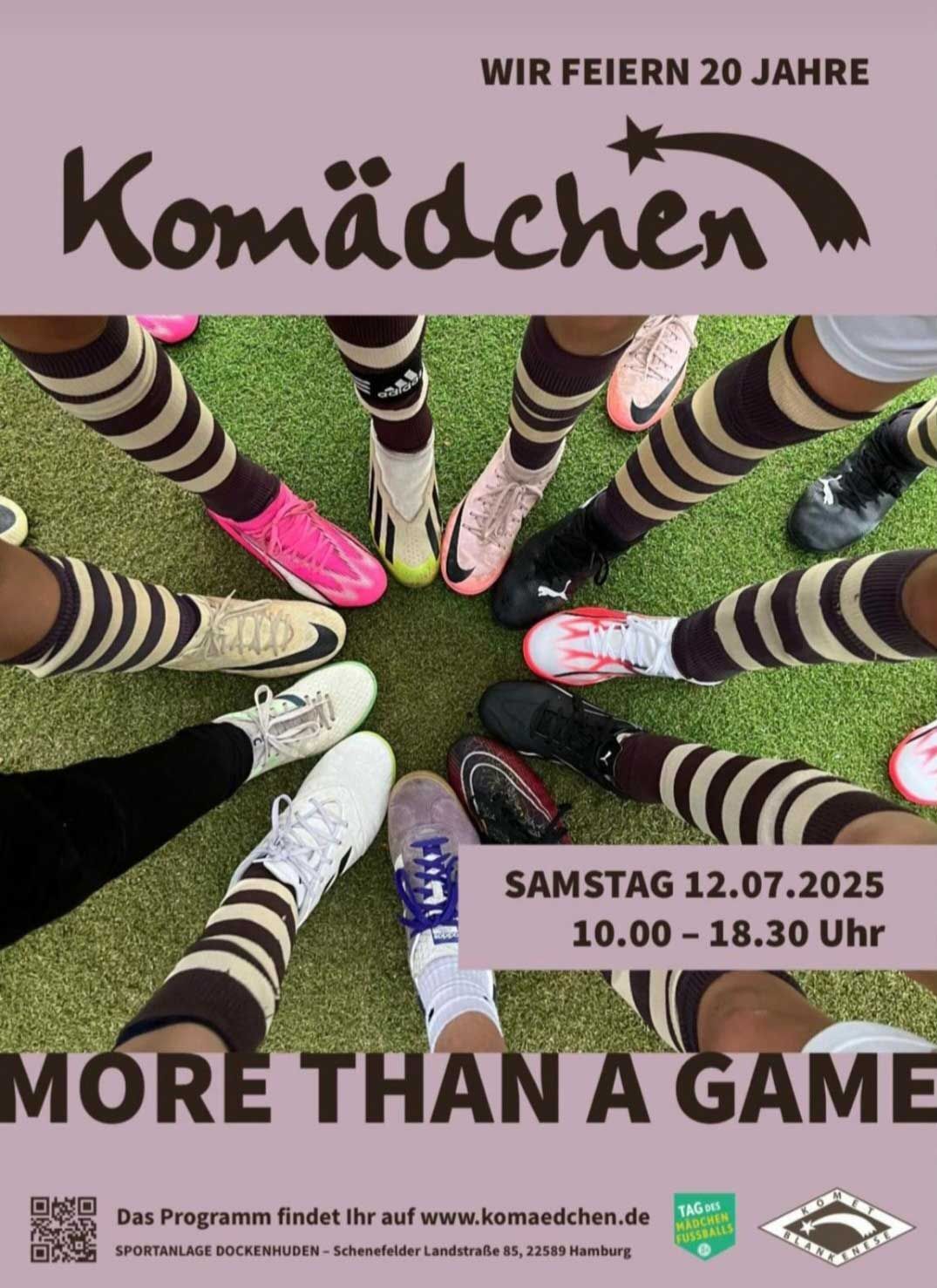 Das Plakat „20 Jahre Komädchen”