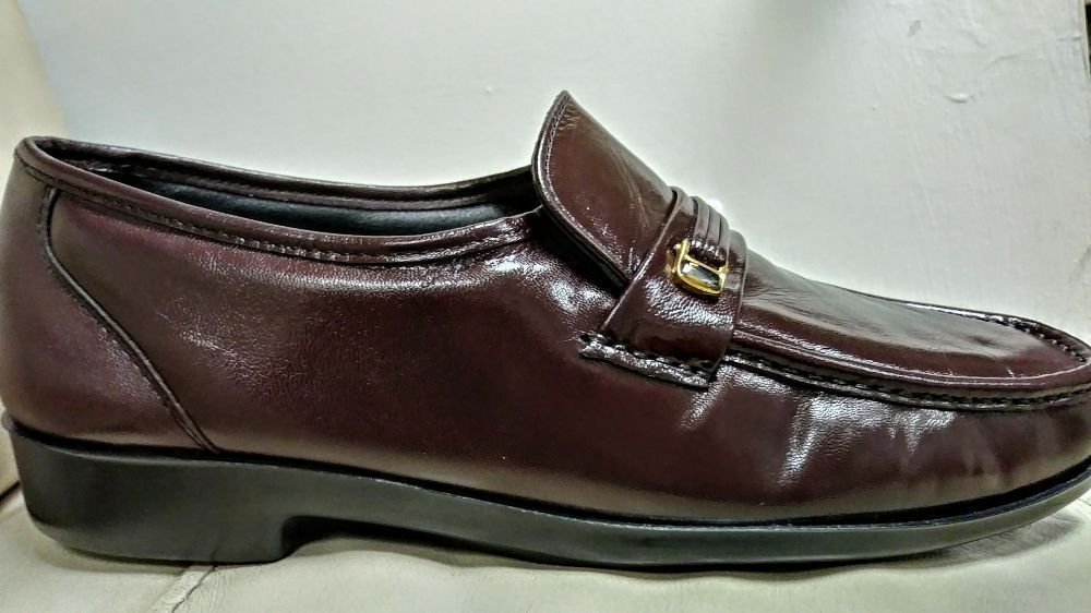 brown leather shoe