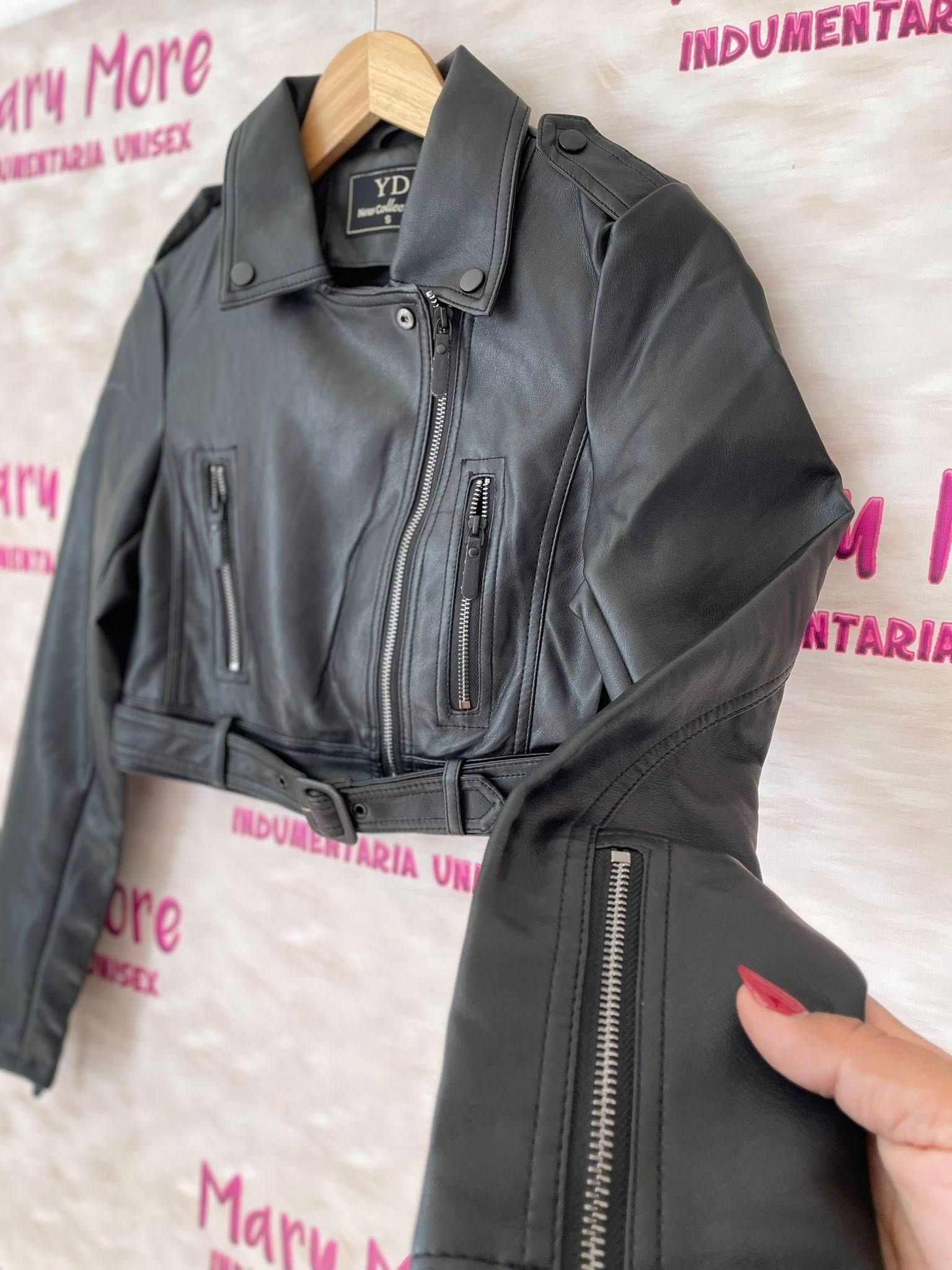 campera eco cuero corta