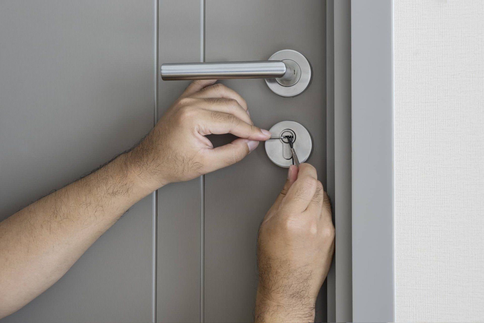Picking Front Door Lock — Lady Locksmith in Mackay, QLD