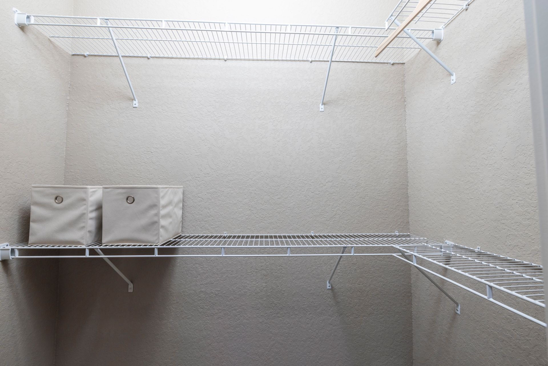 Walk-in closet at Silver Collection at The Park in Huntersville, NC.