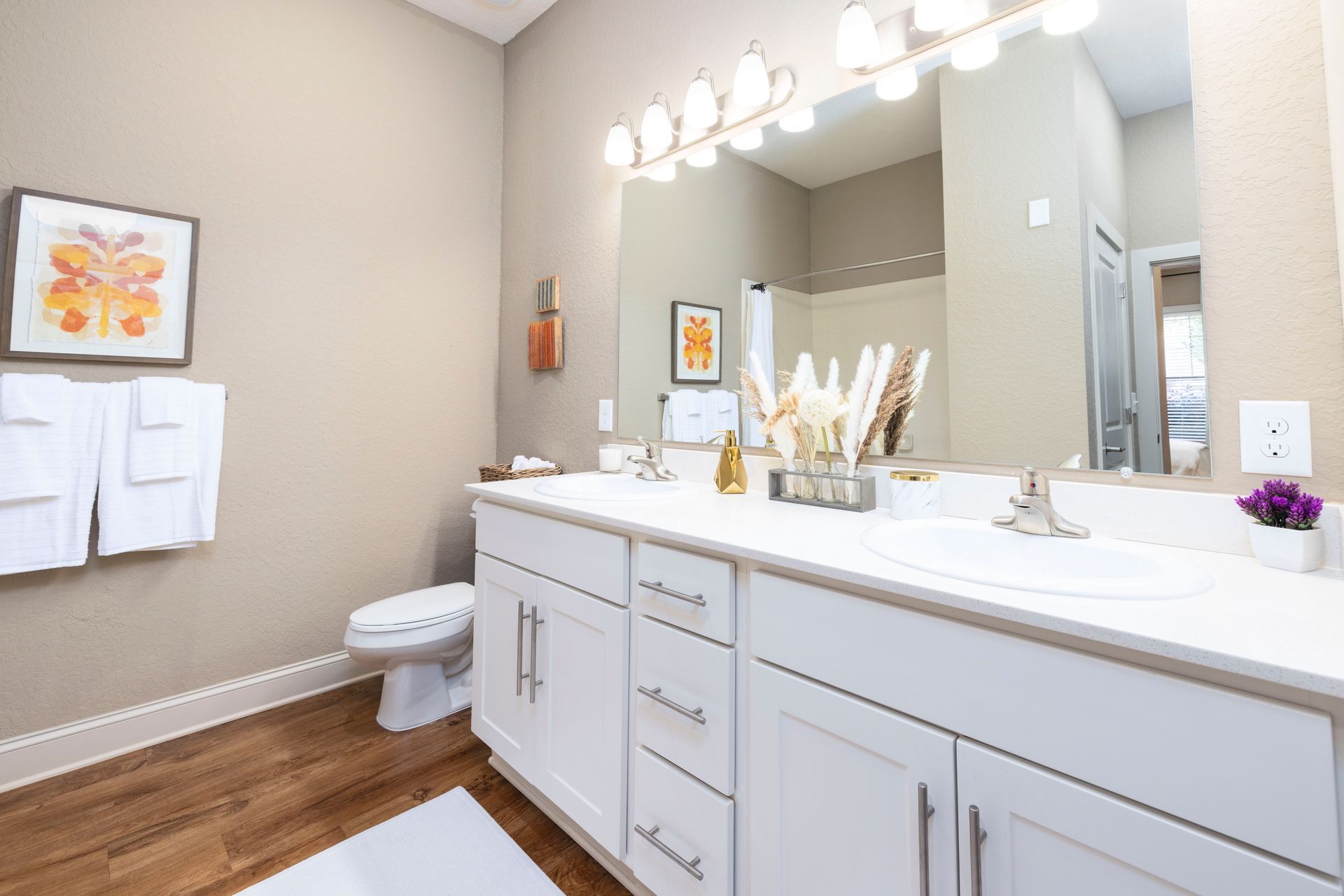 Bathroom at Silver Collection at The Park in Huntersville, NC.