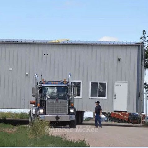 Mobile Building on A Truck — Gillette, WY — Black Hawk Crane & Rigging Inc