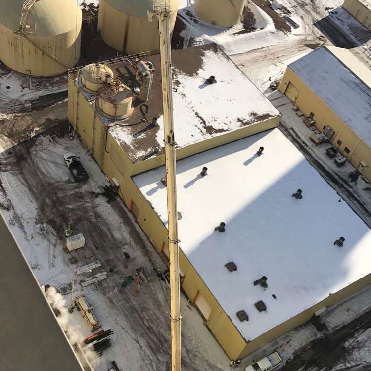 Top View of An Industrial Building — Gillette, WY — Black Hawk Crane & Rigging Inc