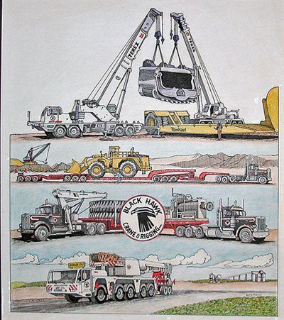 Services Illustration — Gillette, WY — Black Hawk Crane & Rigging Inc