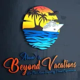 A logo for above and beyond vacations shows a cruise ship in the ocean