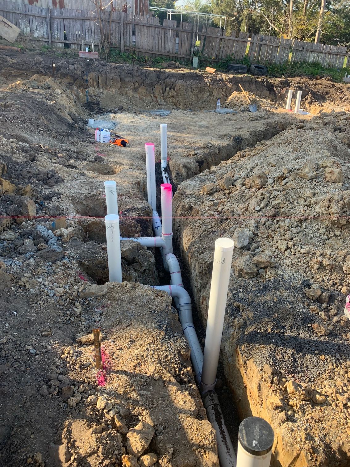 Drainage Pipes Being Built — BAS Plumbing & Drainage In Forresters Beach, NSW