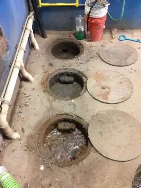 Clogged Triple Basin