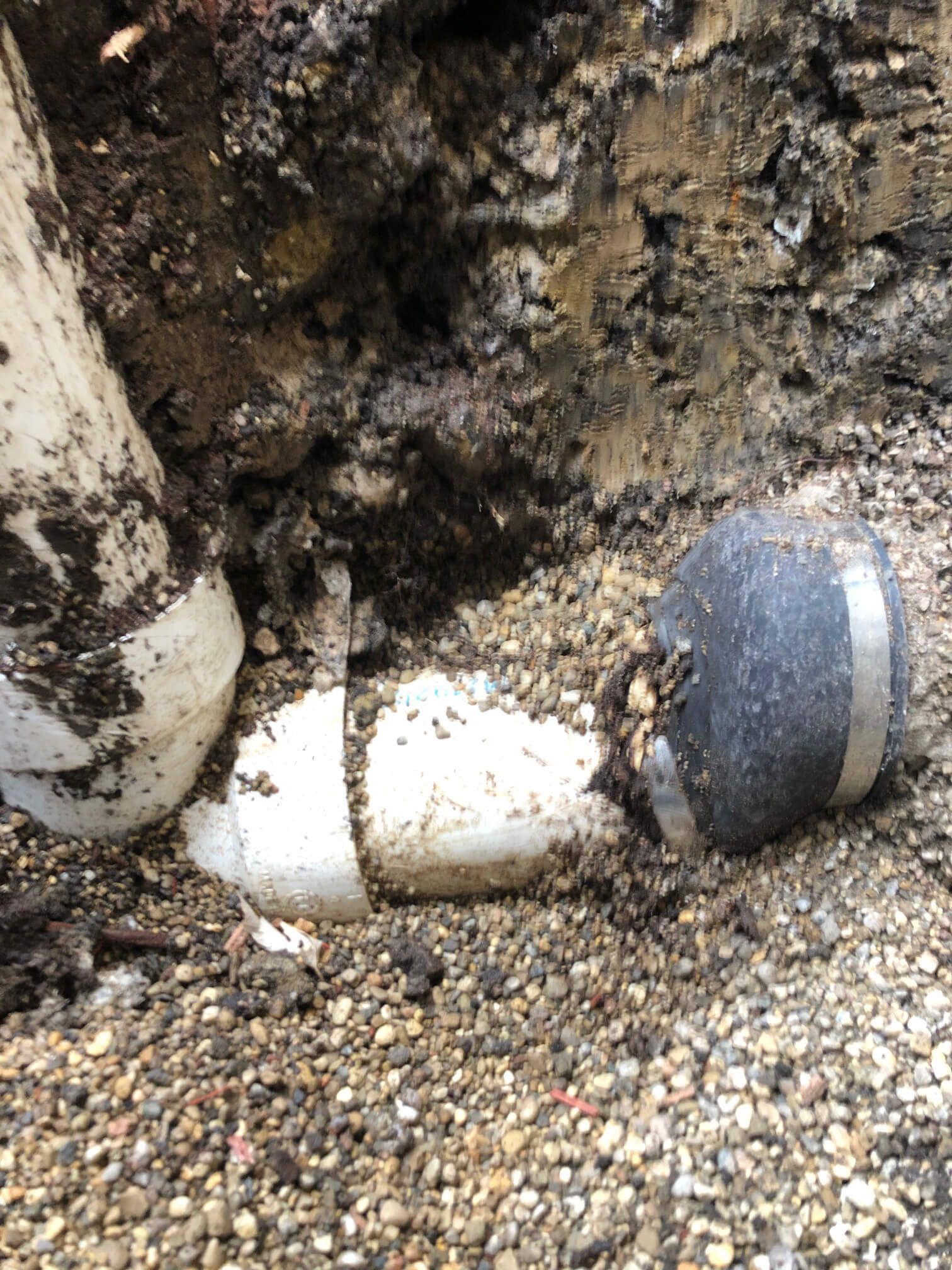 Failed sewer repair coupler