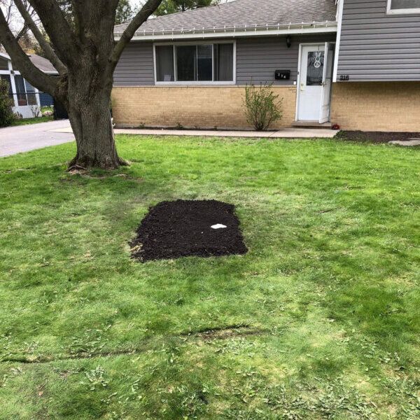 topsoil installed job finished sewer repair bloomingdale, IL