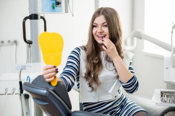 A young woman happy with the braces alternatives result in Glenn Mills, PA.