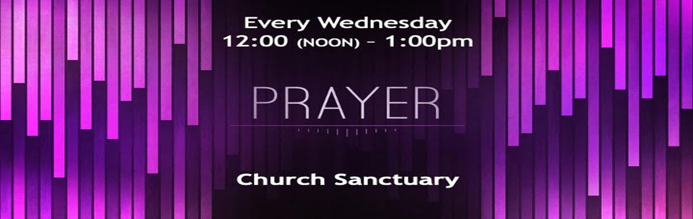 A purple background with the words prayer church sanctuary on it