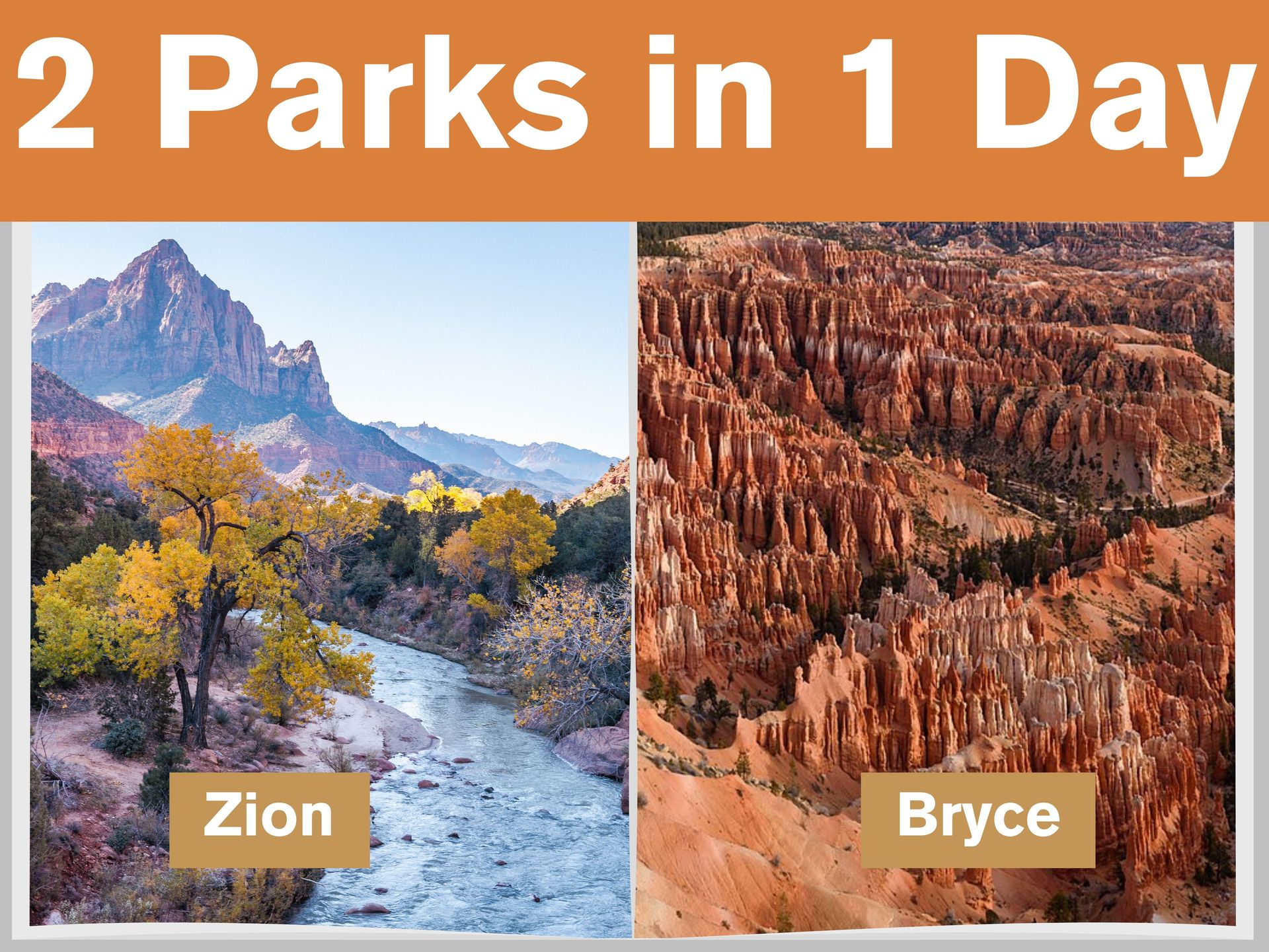 Tips on how to see two parks in one day with Zion Glamping Adventures