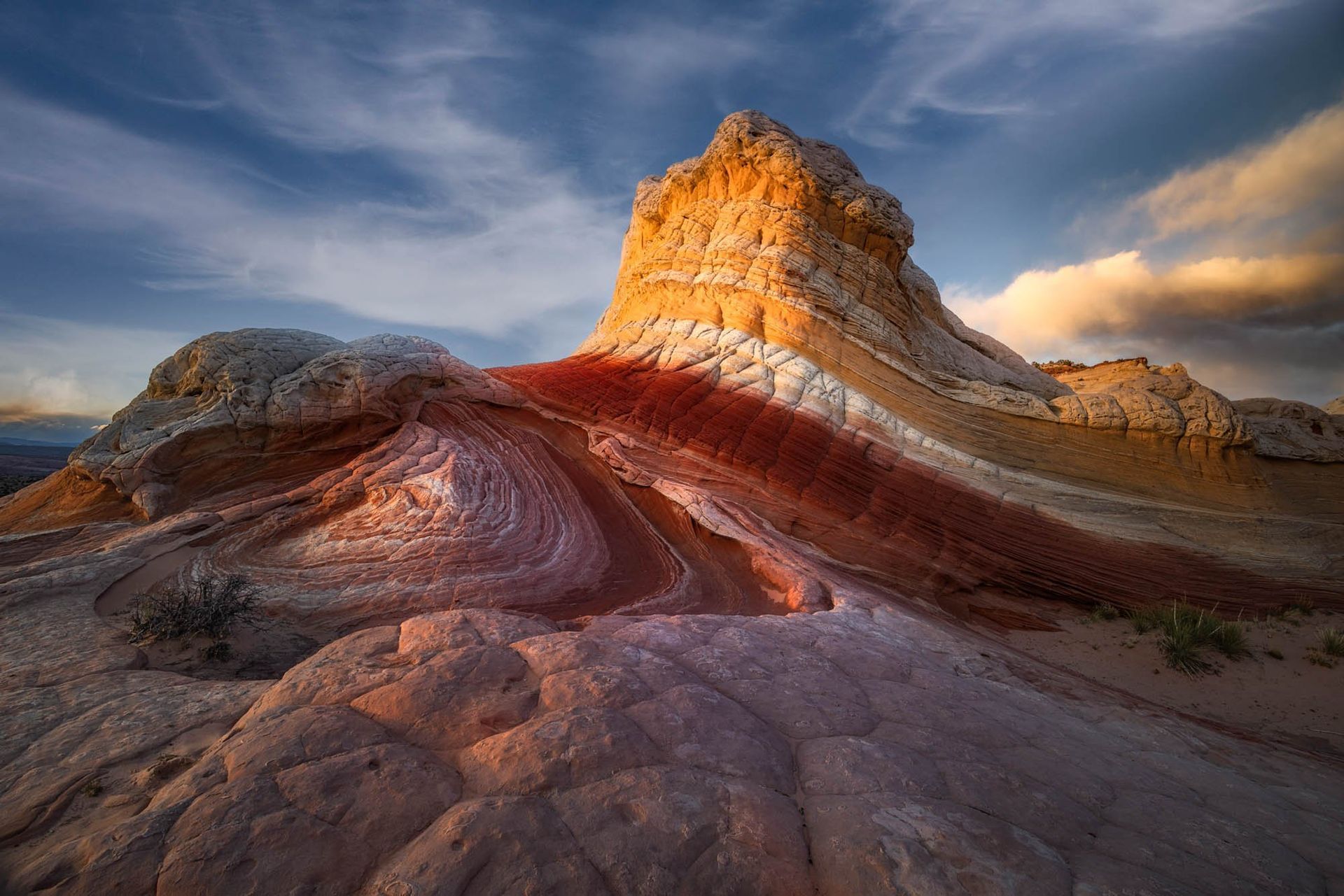 Amazing sunset at White Pocket in Vermillion Cliffs National Monument