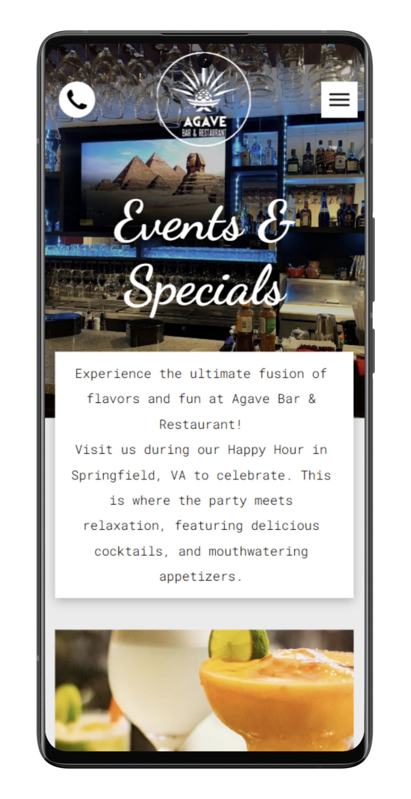 Smartphone displaying a website with notepads featuring a space-themed design.
