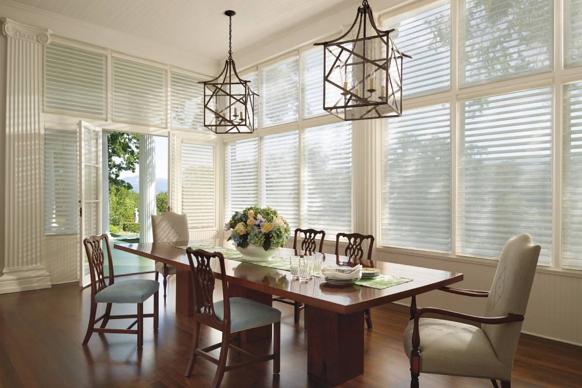 Hunter Douglas Silhouette® Sheer Shades in a dining room near Manasquan, New Jersey (NJ)