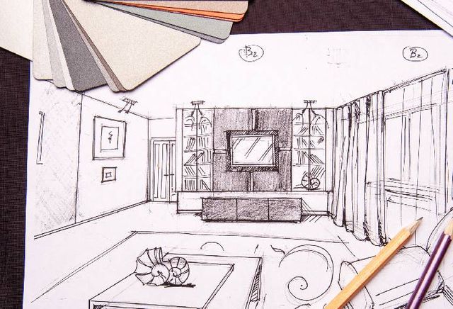 Space Planning Interior Design Sketches