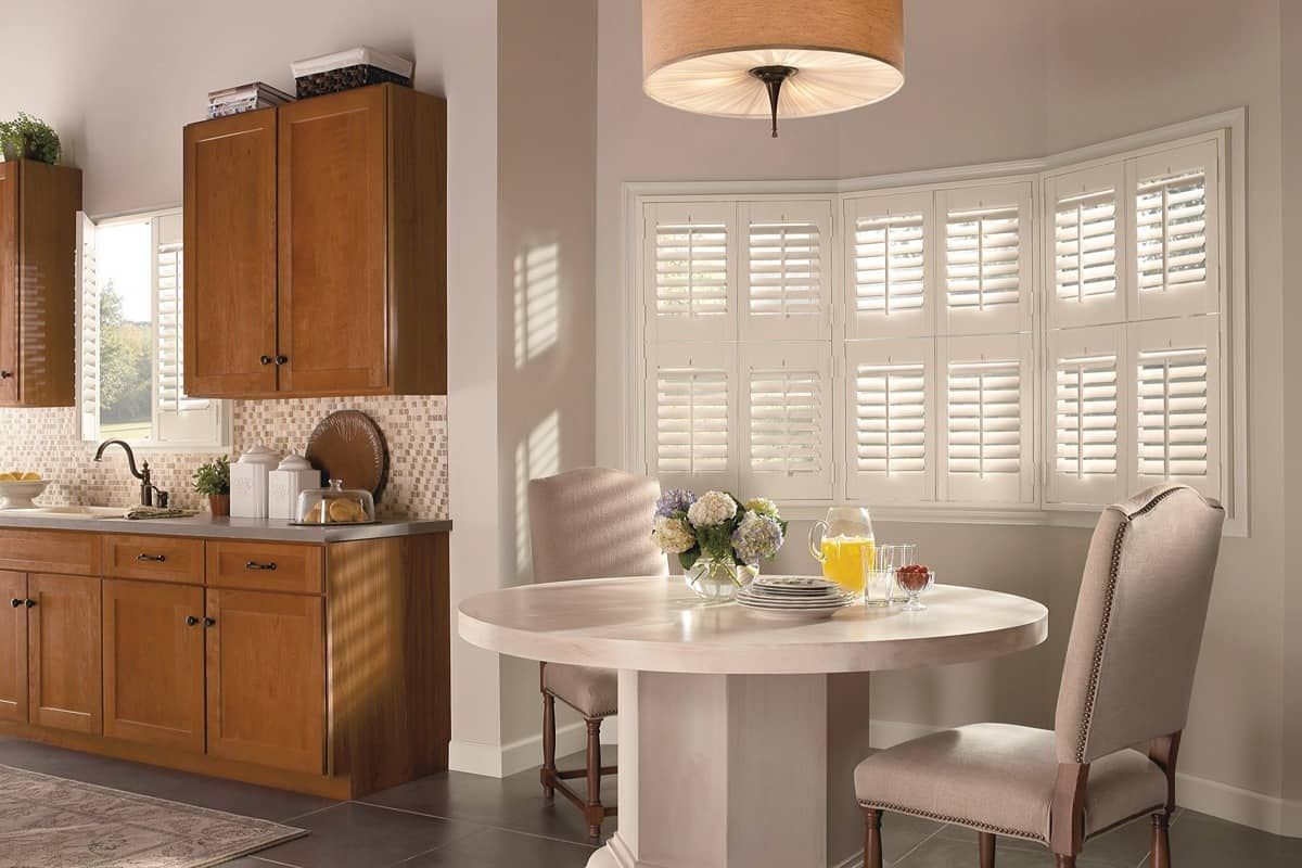 Hunter Douglas NewStyle® Composite Shutters in a kitchen near Manasquan, New Jersey (NJ)