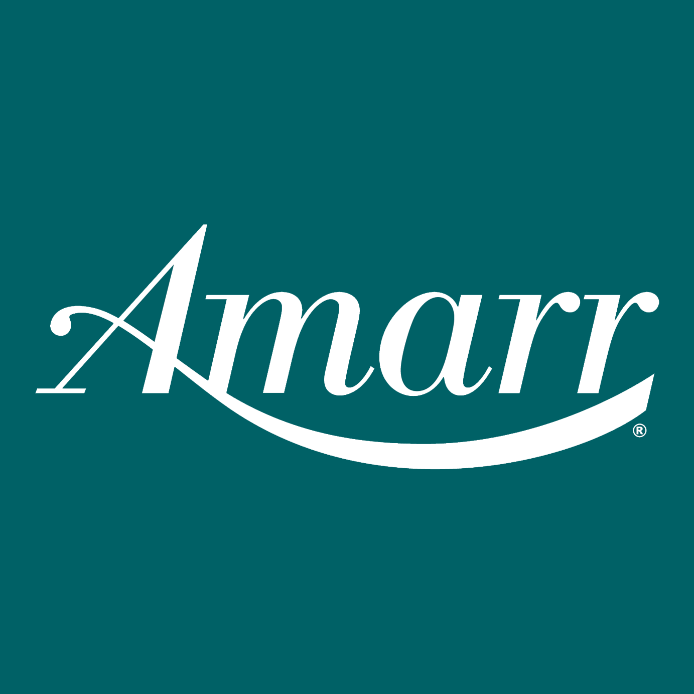 A white amarr logo on a blue background