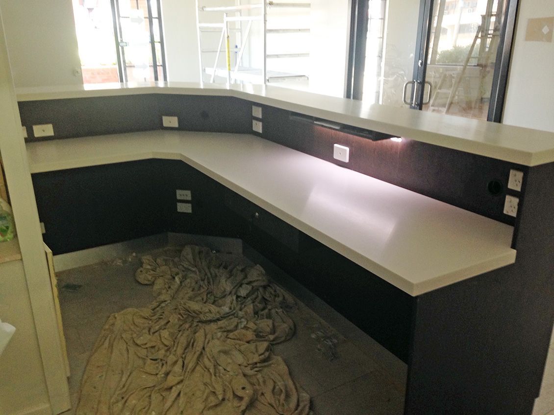 Brown And White Motel Reception Desk | Bathurst, NSW | Bathurst Joinery