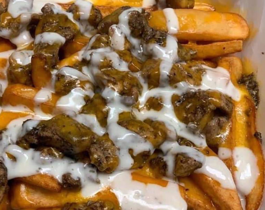 Jerk Chicken loaded fries