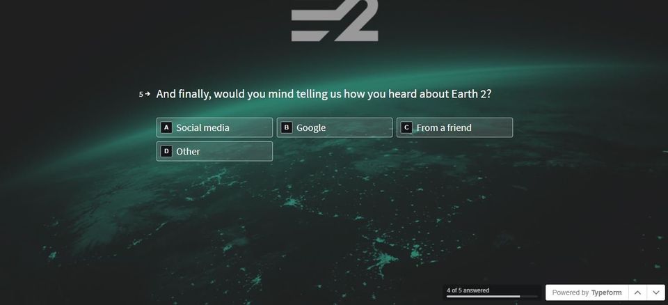 Invullen hoe je Earth 2 (Earth2.io) kent