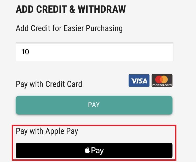 Apple Pay Knop op Earth 2 (Earth2.io)