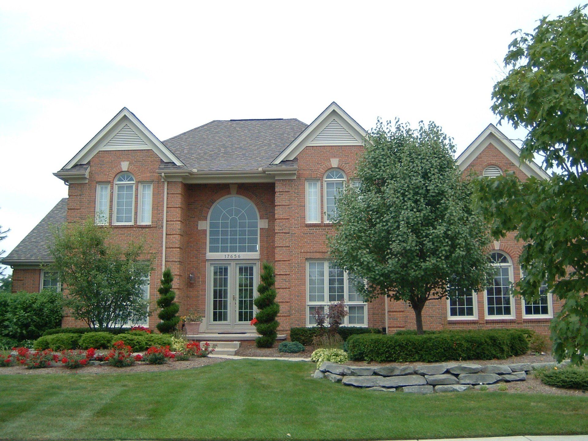 Beautiful exterior of luxurious house