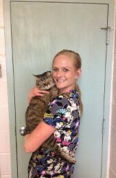 Veterinary Assistant caring for cat — American Board of Veterinary Practitioners in Richmond, VA
