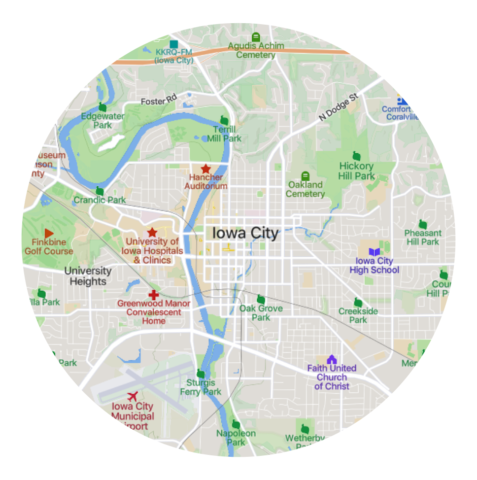 map of Iowa City