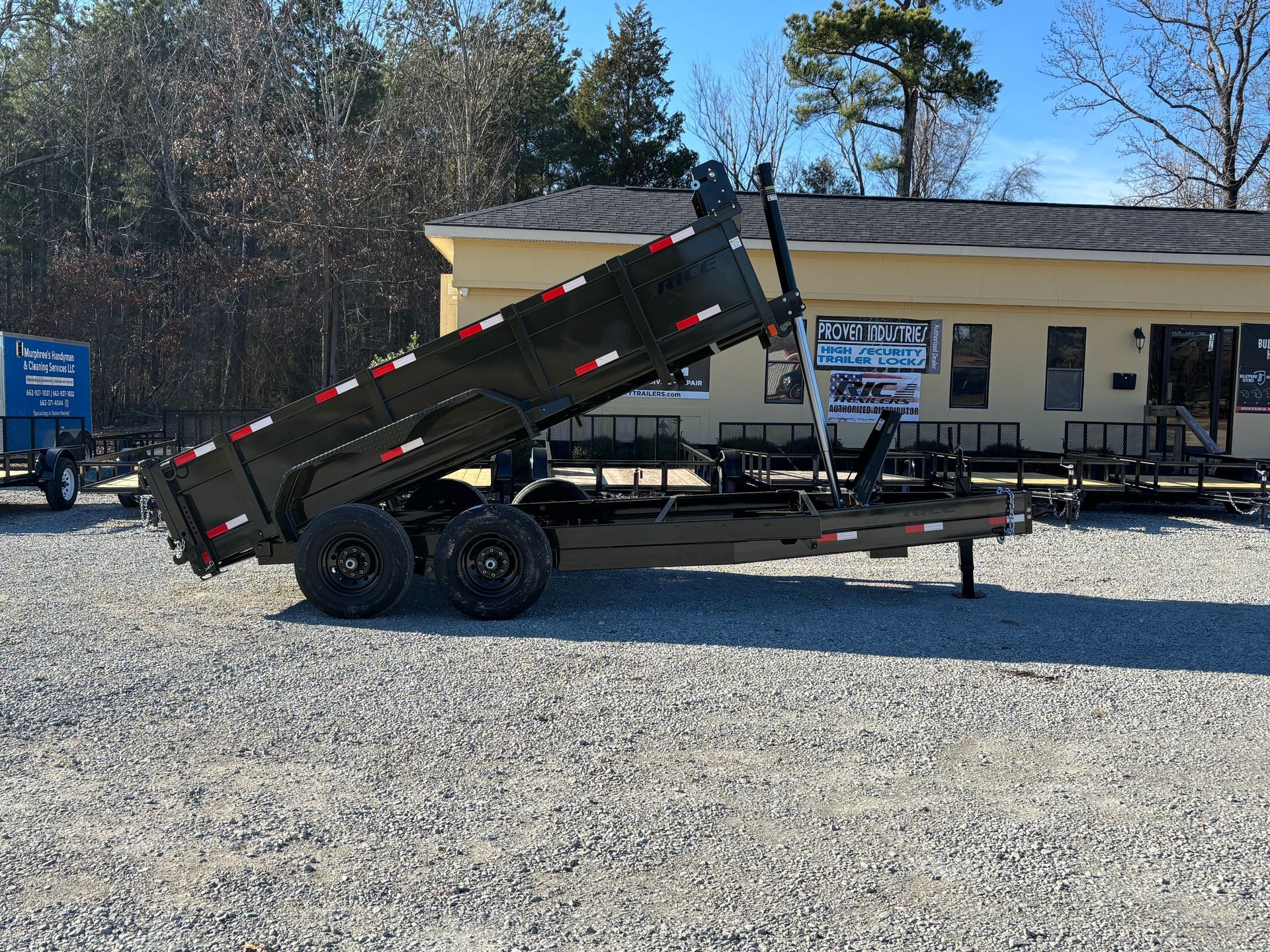 Olive Drab Rice 14k Dump Trailer