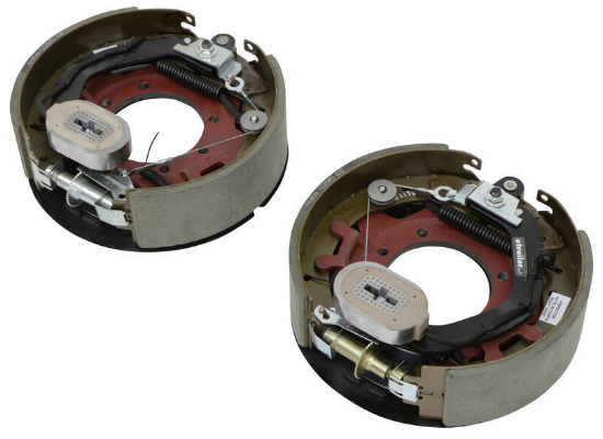 Electric Trailer Brakes w/ Dust Shields - Self-Adjusting - 12-1/4