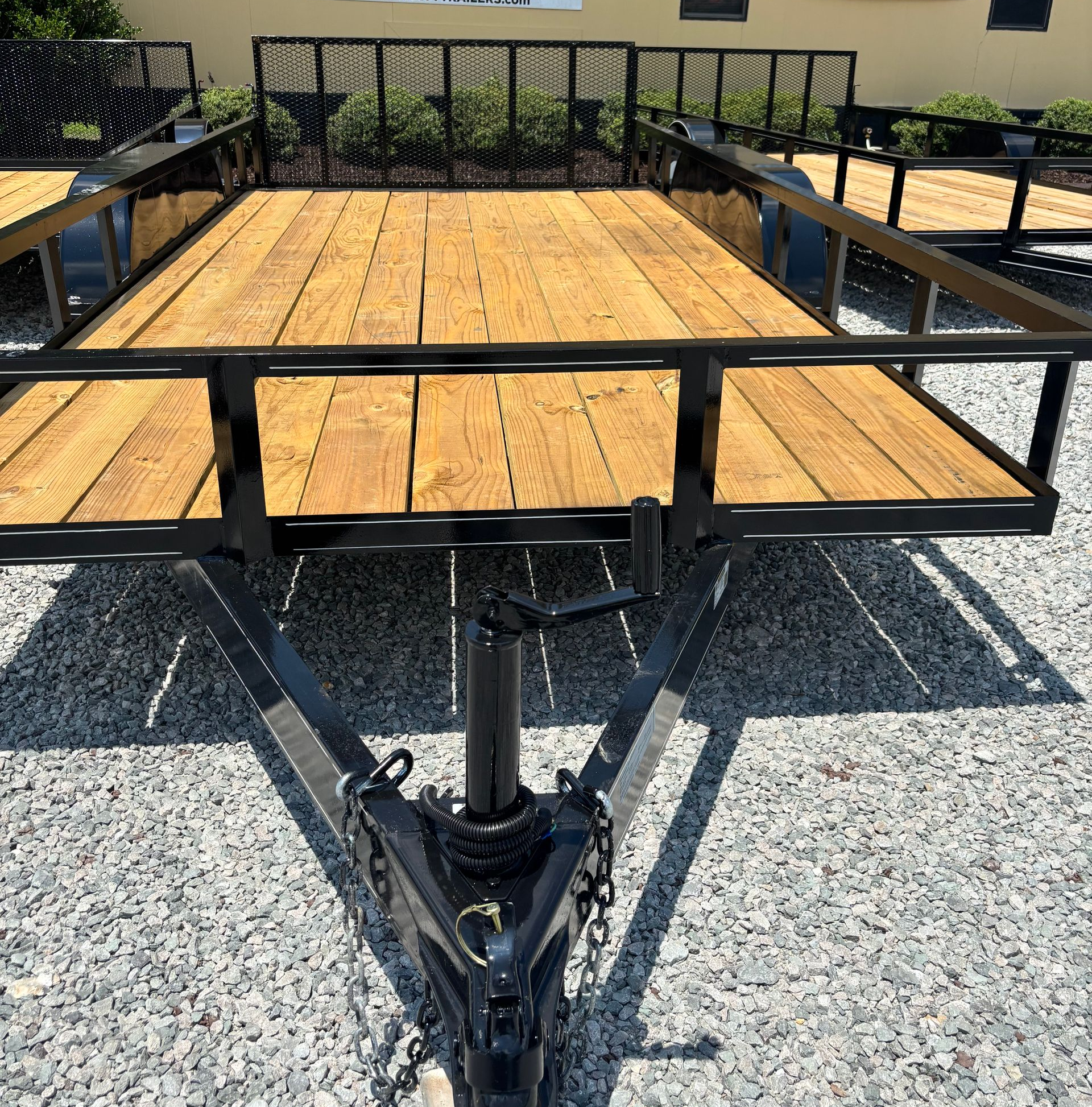 6'10 x 16' Utility Tandem Axle - with Brake and Angle Top Rail