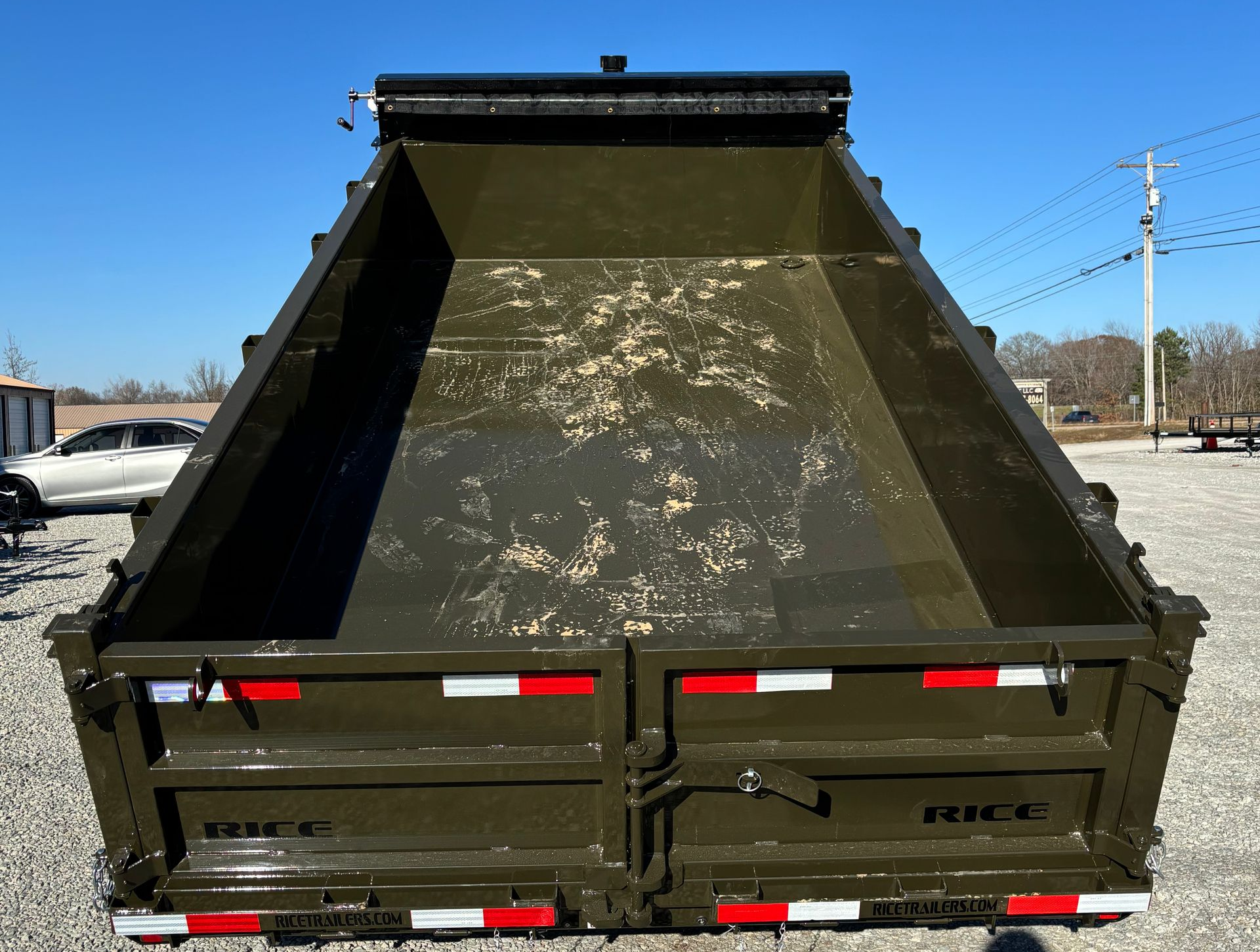 Olive Drab Rice 14k Dump Trailer