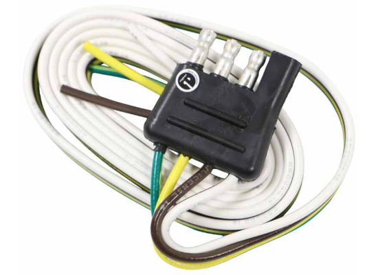 Wiring Harness with 4-Pole Flat Trailer Connector - Trailer End